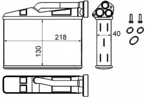 Mahle Εναλλάκτης θερμότητας, Θέρμανση Εσωτερικού Χώρου - Ah 240 000S