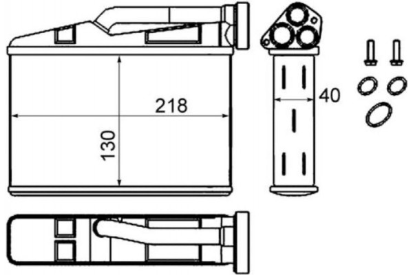 Mahle Εναλλάκτης θερμότητας, Θέρμανση Εσωτερικού Χώρου - Ah 240 000S