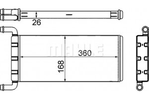 Mahle Εναλλάκτης θερμότητας, Θέρμανση Εσωτερικού Χώρου - Ah 241 000S