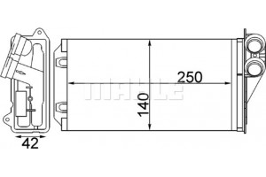 Mahle Εναλλάκτης θερμότητας, Θέρμανση Εσωτερικού Χώρου - Ah 245 000S