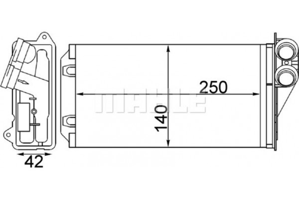 Mahle Εναλλάκτης θερμότητας, Θέρμανση Εσωτερικού Χώρου - Ah 245 000S