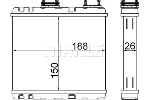 Mahle Εναλλάκτης θερμότητας, Θέρμανση Εσωτερικού Χώρου - Ah 247 000S