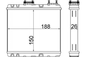 Mahle Εναλλάκτης θερμότητας, Θέρμανση Εσωτερικού Χώρου - Ah 247 000S
