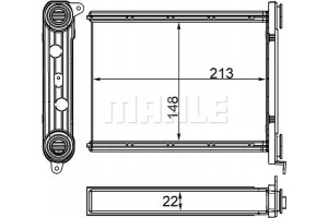 Mahle Εναλλάκτης θερμότητας, Θέρμανση Εσωτερικού Χώρου - Ah 259 000S