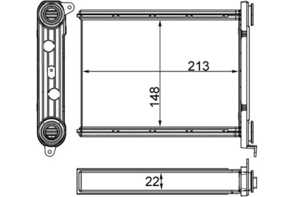 Mahle Εναλλάκτης θερμότητας, Θέρμανση Εσωτερικού Χώρου - Ah 259 000S