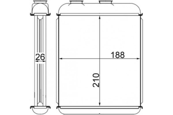Mahle Εναλλάκτης θερμότητας, Θέρμανση Εσωτερικού Χώρου - Ah 41 000S