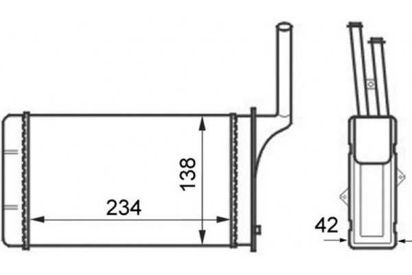 Mahle Εναλλάκτης θερμότητας, Θέρμανση Εσωτερικού Χώρου - Ah 49 000S