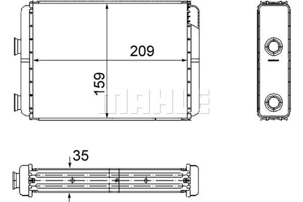 Mahle Εναλλάκτης θερμότητας, Θέρμανση Εσωτερικού Χώρου - Ah 60 000S