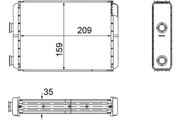 Mahle Εναλλάκτης θερμότητας, Θέρμανση Εσωτερικού Χώρου - Ah 60 000S