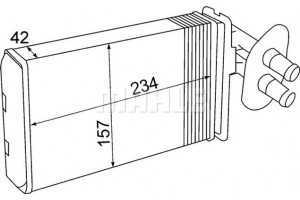 Mahle Εναλλάκτης θερμότητας, Θέρμανση Εσωτερικού Χώρου - Ah 69 000S
