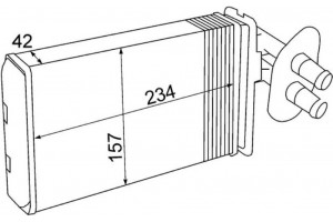 Mahle Εναλλάκτης θερμότητας, Θέρμανση Εσωτερικού Χώρου - Ah 69 000S