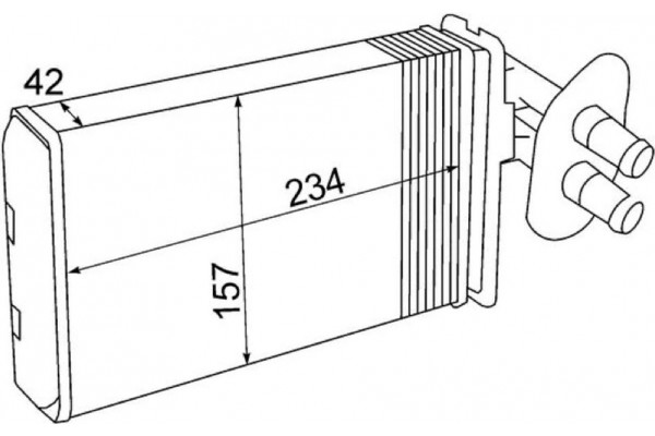 Mahle Εναλλάκτης θερμότητας, Θέρμανση Εσωτερικού Χώρου - Ah 69 000S