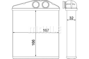 Mahle Εναλλάκτης θερμότητας, Θέρμανση Εσωτερικού Χώρου - Ah 6 000S