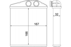 Mahle Εναλλάκτης θερμότητας, Θέρμανση Εσωτερικού Χώρου - Ah 6 000S