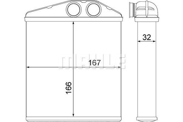 Mahle Εναλλάκτης θερμότητας, Θέρμανση Εσωτερικού Χώρου - Ah 6 000S