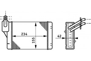 Mahle Εναλλάκτης θερμότητας, Θέρμανση Εσωτερικού Χώρου - Ah 71 000S