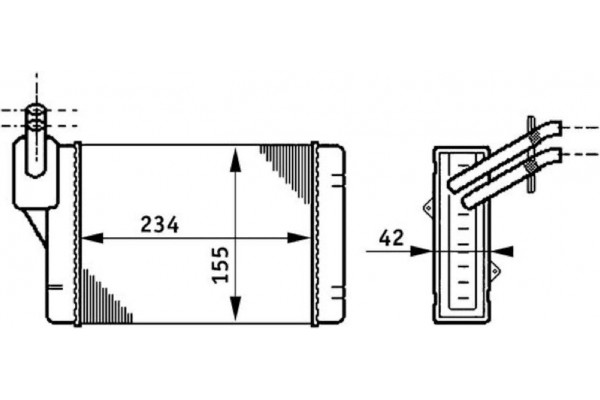 Mahle Εναλλάκτης θερμότητας, Θέρμανση Εσωτερικού Χώρου - Ah 71 000S