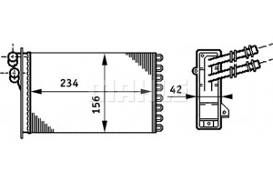 Mahle Εναλλάκτης θερμότητας, Θέρμανση Εσωτερικού Χώρου - Ah 72 000S