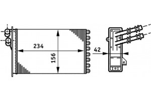 Mahle Εναλλάκτης θερμότητας, Θέρμανση Εσωτερικού Χώρου - Ah 72 000S