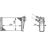 Mahle Εναλλάκτης θερμότητας, Θέρμανση Εσωτερικού Χώρου - Ah 73 000S