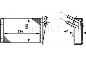 Mahle Εναλλάκτης θερμότητας, Θέρμανση Εσωτερικού Χώρου - Ah 73 000S