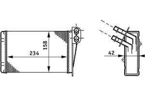 Mahle Εναλλάκτης θερμότητας, Θέρμανση Εσωτερικού Χώρου - Ah 73 000S