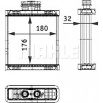 Mahle Εναλλάκτης θερμότητας, Θέρμανση Εσωτερικού Χώρου - Ah 75 000P