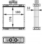 Mahle Εναλλάκτης θερμότητας, Θέρμανση Εσωτερικού Χώρου - Ah 75 000P