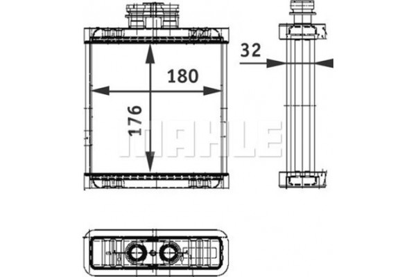 Mahle Εναλλάκτης θερμότητας, Θέρμανση Εσωτερικού Χώρου - Ah 75 000P