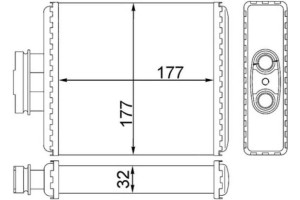 Mahle Εναλλάκτης θερμότητας, Θέρμανση Εσωτερικού Χώρου - Ah 75 000S