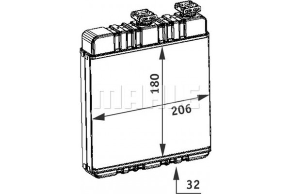 Mahle Εναλλάκτης θερμότητας, Θέρμανση Εσωτερικού Χώρου - Ah 76 000P