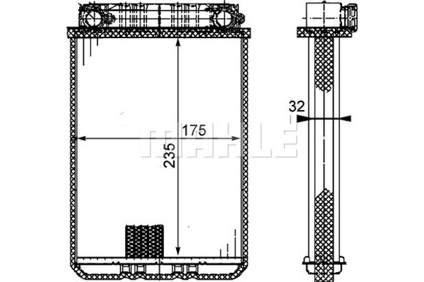 Mahle Εναλλάκτης θερμότητας, Θέρμανση Εσωτερικού Χώρου - Ah 77 000P