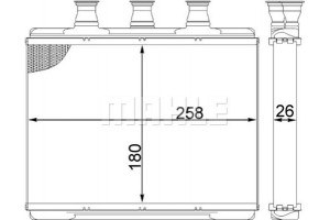 Mahle Εναλλάκτης θερμότητας, Θέρμανση Εσωτερικού Χώρου - Ah 80 000S