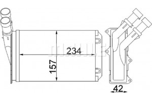 Mahle Εναλλάκτης θερμότητας, Θέρμανση Εσωτερικού Χώρου - Ah 83 000S