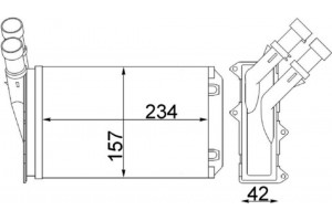 Mahle Εναλλάκτης θερμότητας, Θέρμανση Εσωτερικού Χώρου - Ah 83 000S