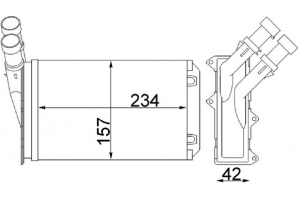 Mahle Εναλλάκτης θερμότητας, Θέρμανση Εσωτερικού Χώρου - Ah 83 000S