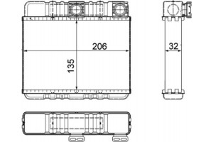 Mahle Εναλλάκτης θερμότητας, Θέρμανση Εσωτερικού Χώρου - Ah 87 000P