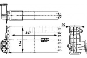 Mahle Εναλλάκτης θερμότητας, Θέρμανση Εσωτερικού Χώρου - Ah 88 000P