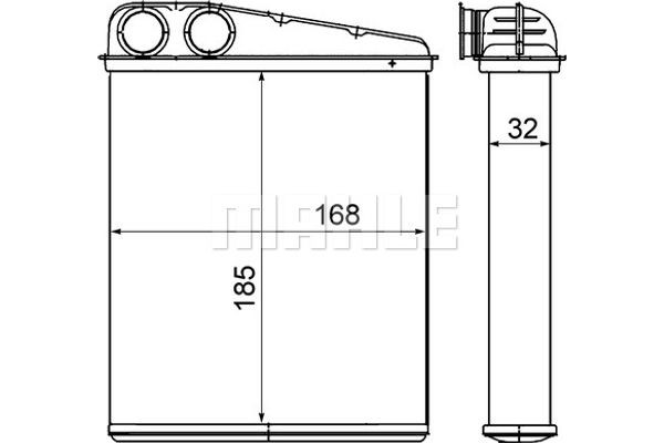 Mahle Εναλλάκτης θερμότητας, Θέρμανση Εσωτερικού Χώρου - Ah 8 000S