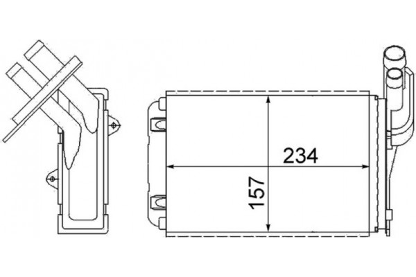 Mahle Εναλλάκτης θερμότητας, Θέρμανση Εσωτερικού Χώρου - Ah 99 000S