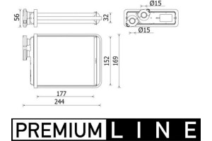 Mahle Εναλλάκτης θερμότητας, Θέρμανση Εσωτερικού Χώρου - Ah 277 000P