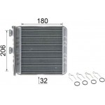Mahle Εναλλάκτης θερμότητας, Θέρμανση Εσωτερικού Χώρου - Ah 76 000P