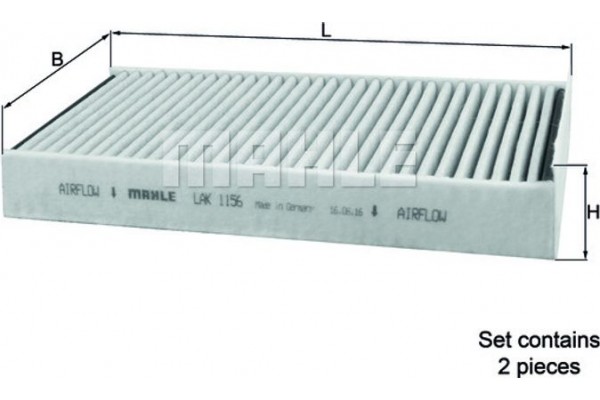 Mahle Φίλτρο, Αέρας Εσωτερικού Χώρου - Lak 1156/S