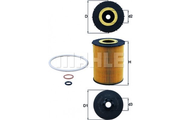 Mahle Φίλτρο Λαδιού - Ox 636D