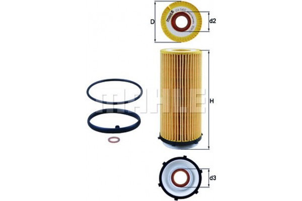 Mahle Φίλτρο Λαδιού - Ox 560D