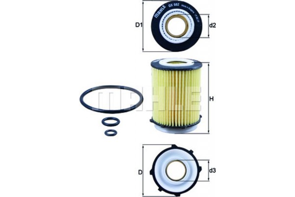 Mahle Φίλτρο Λαδιού - Ox 982D