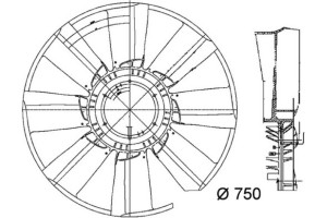 Mahle Φτερωτή, Ψύξη Κινητήρα - Cfw 34 000P