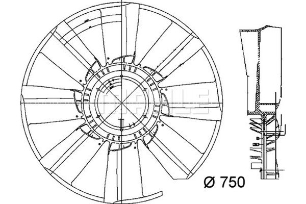 Mahle Φτερωτή, Ψύξη Κινητήρα - Cfw 34 000P