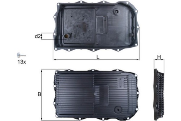 Mahle Κάρτερ λαδιού, αυτόμ. κιβ. ταχυτ. - Hx 184KIT