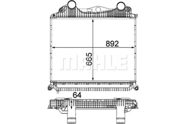 Mahle Ψυγείο Αέρα Υπερπλήρωσης - Ci 123 000P